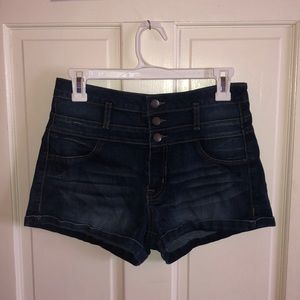high waisted jean shorts